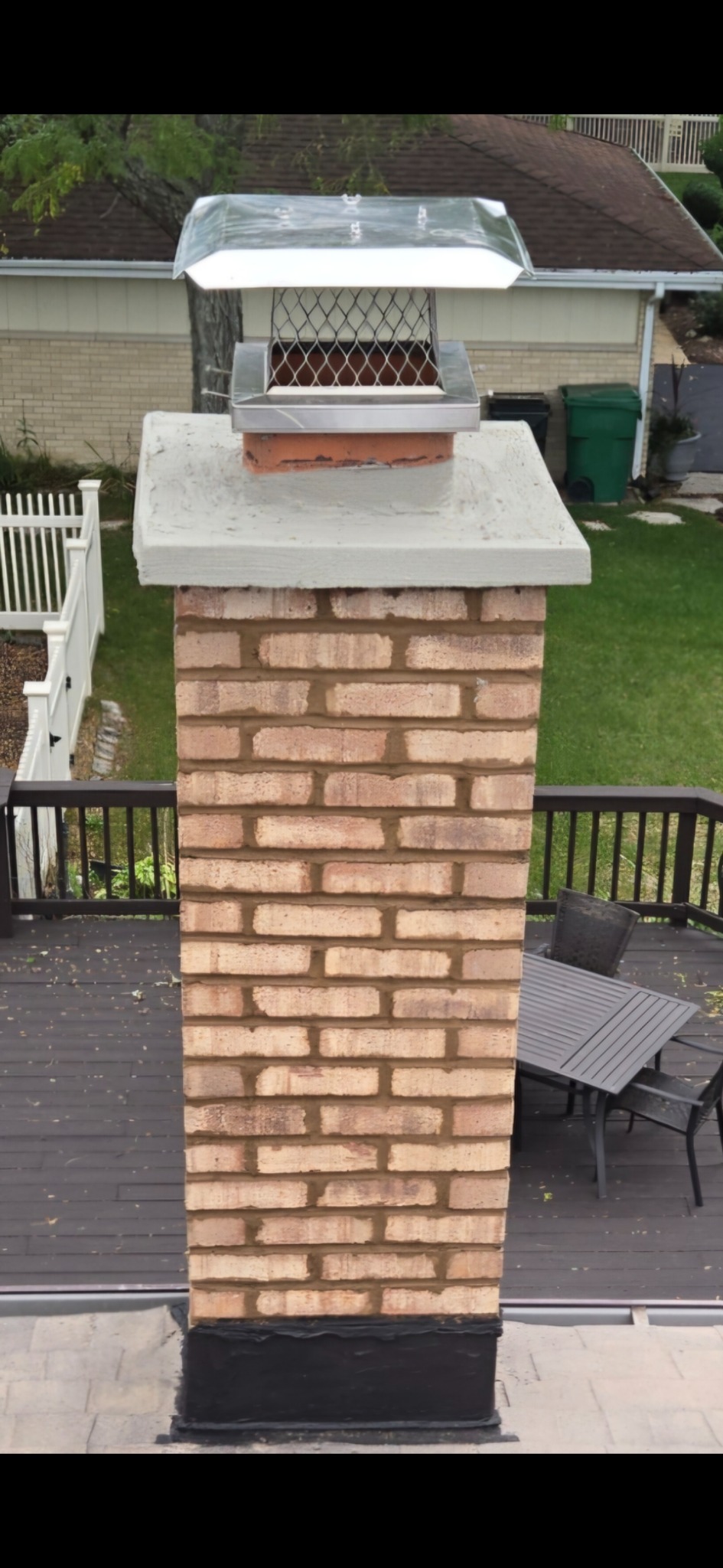 Chimney crown with cap